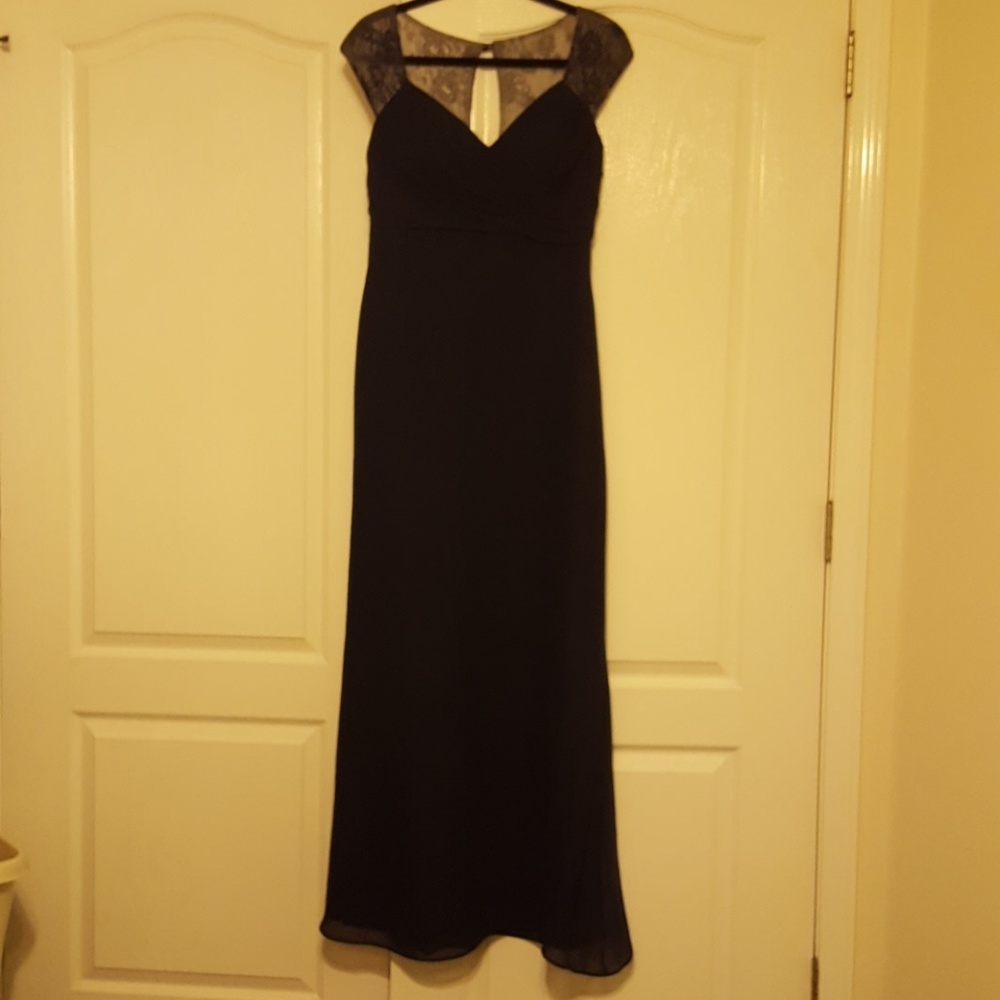 Navy Floor-Length Formal Dress Size 10